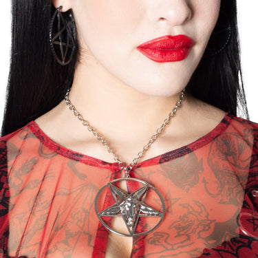 Baphomet Satanic Circle Necklace - Kreepsville